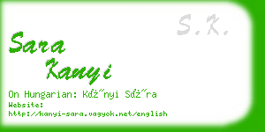 sara kanyi business card